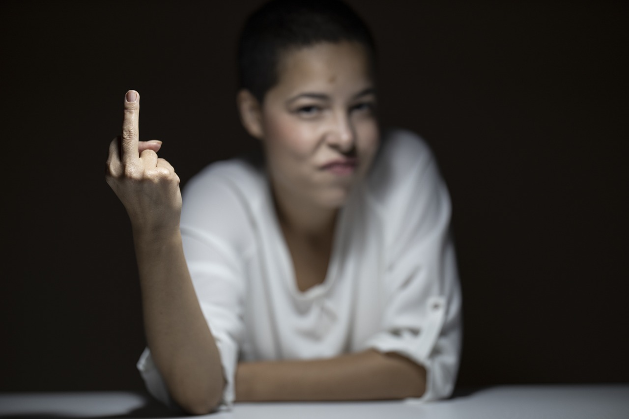 insult middle finger profanity girl 4656165
